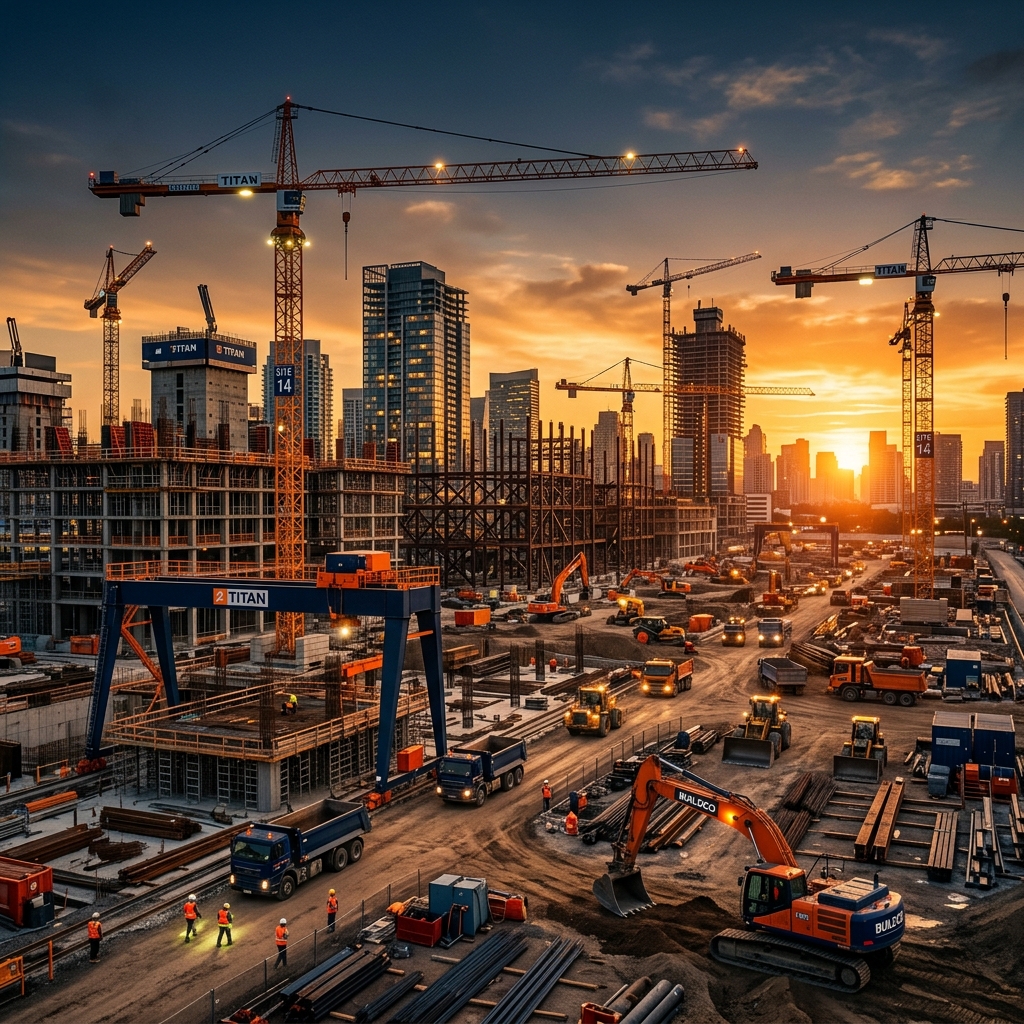 Construction professionals on site